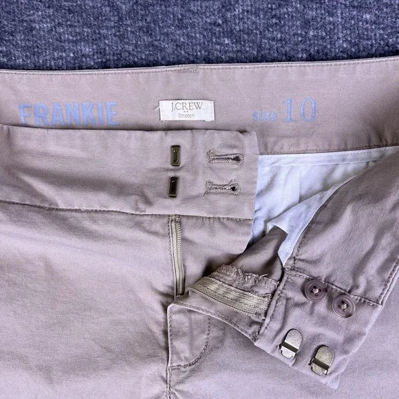 J. Crew Frankie Shorts Womens 10 Beige Khaki Dress Chino Golf Stretch‎ Fit36x9 - Picture 4 of 8
